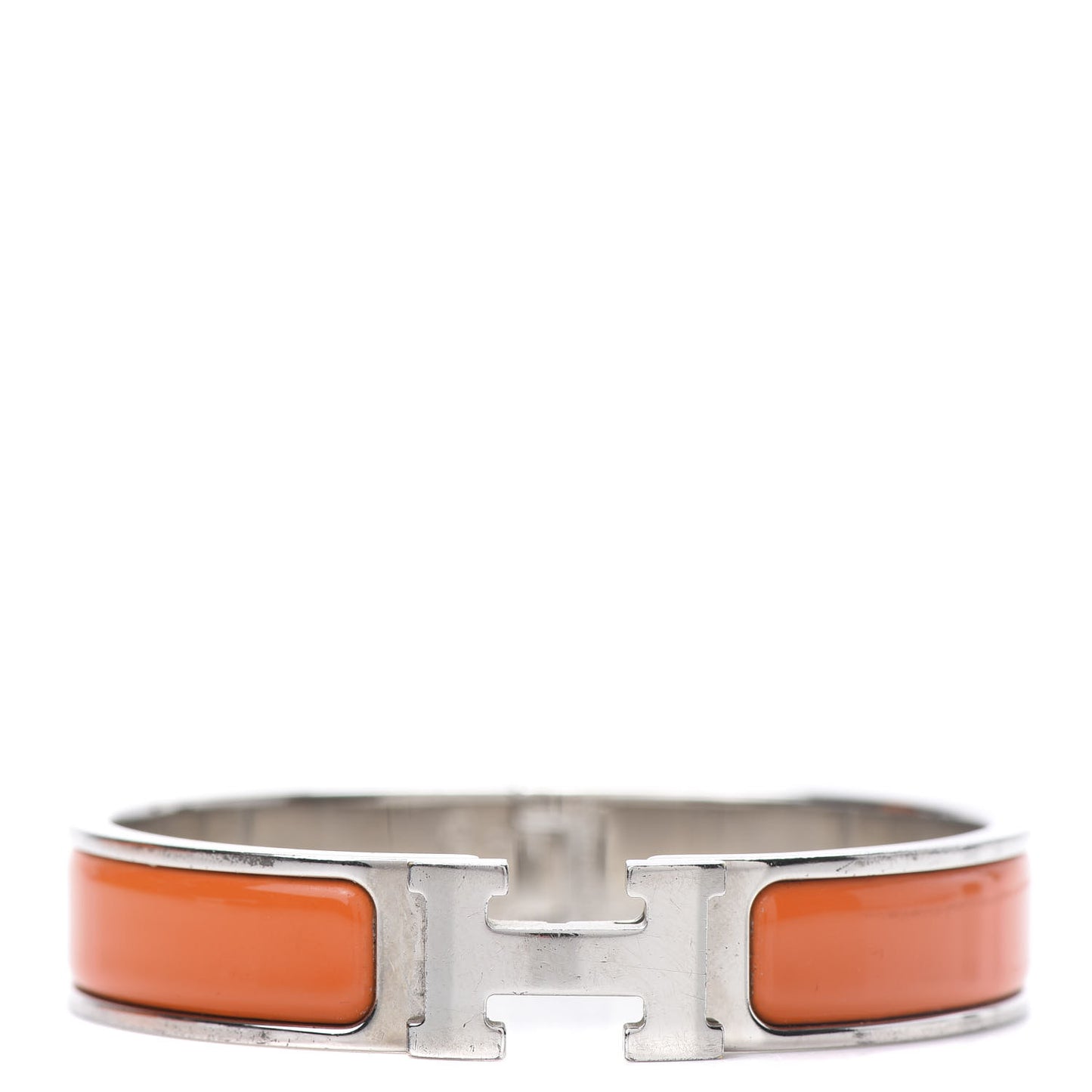 Enamel Narrow Clic Clac H Bracelet PM Orange