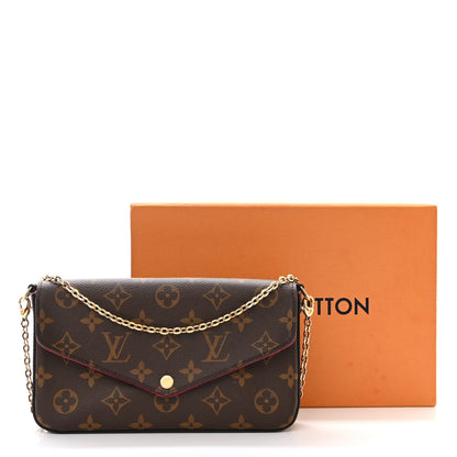 Louis Vuitton Monogram Pochette Felicie Chain Wallet Fuchsia 15 of 15