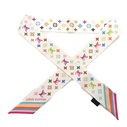 Louis Vuitton LV X TM Silk Monogram Multicolor Bandeau White 1 of 3