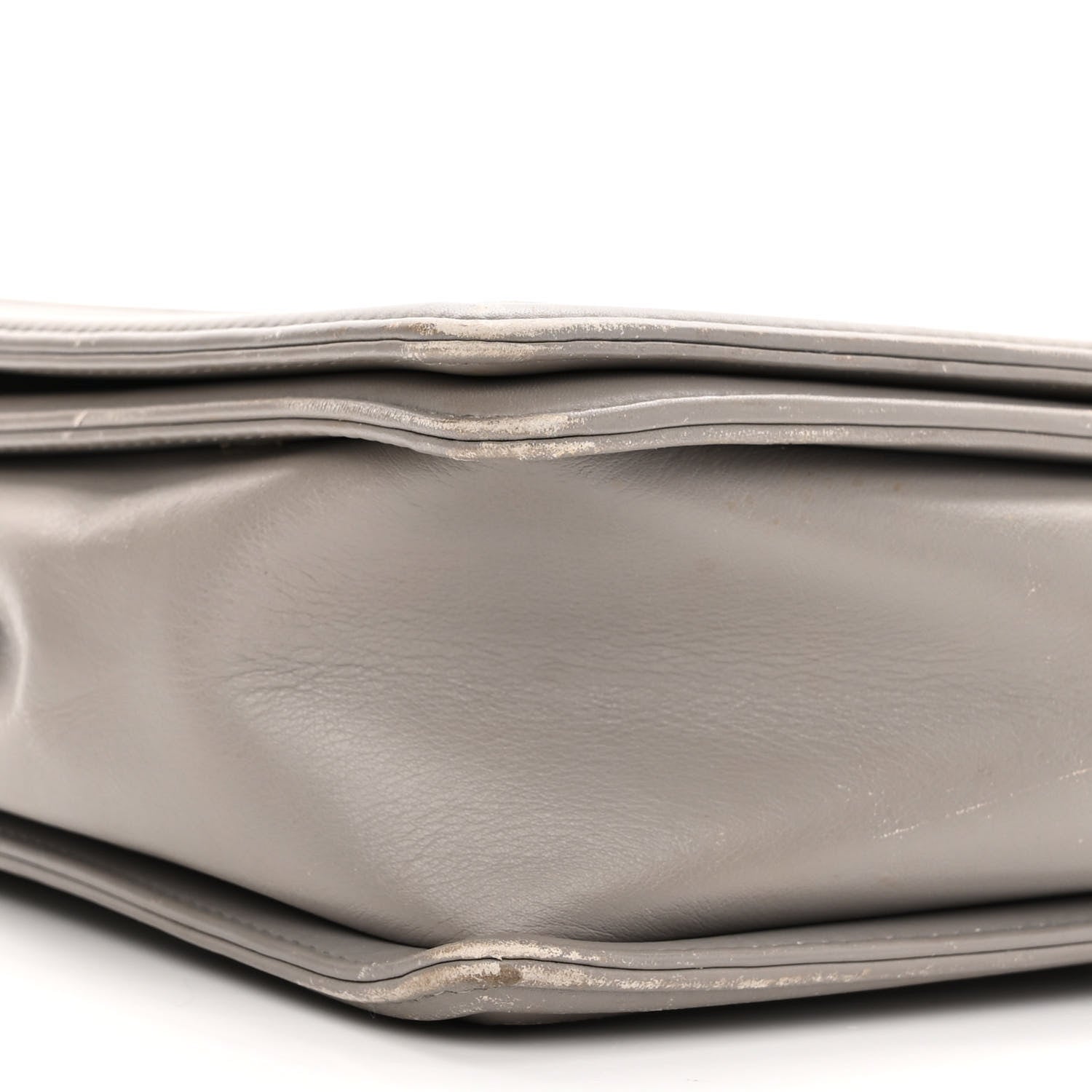 Chanel Calfskin Ombre Quilted Large Boy Flap Grey Beige 9 of 20