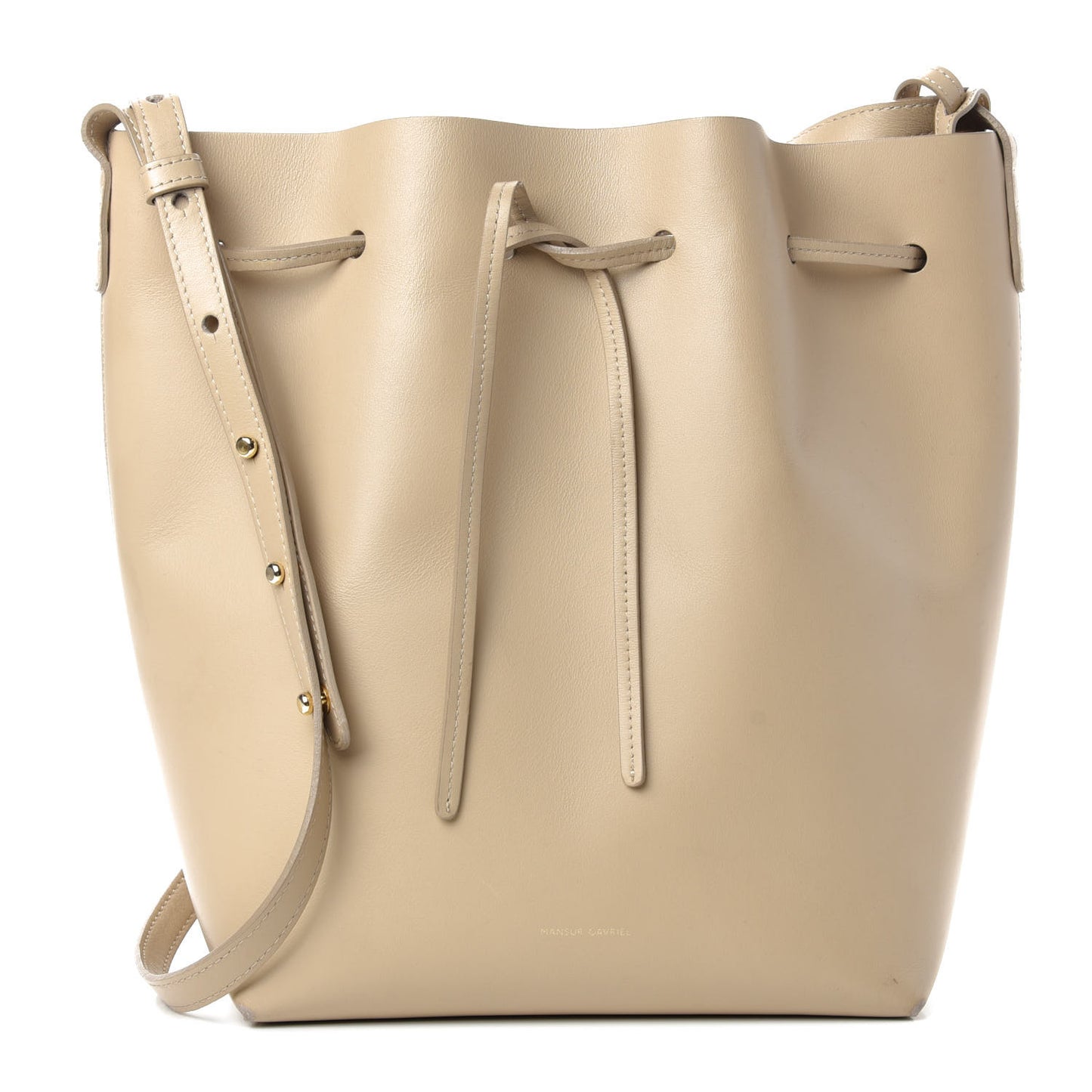 Calfskin Mini Bucket Bag Natural