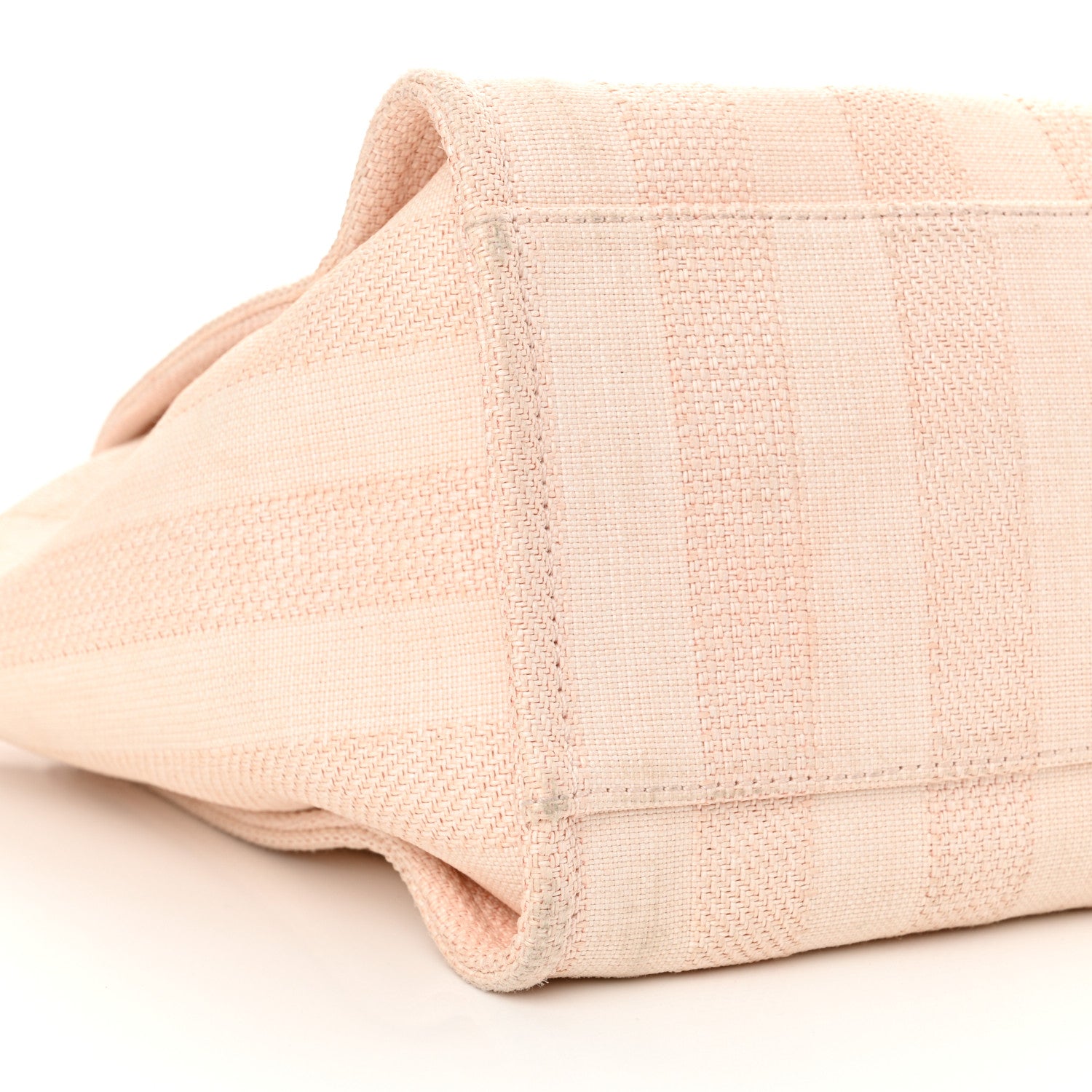 Chanel Mixed Fibers Calfskin Striped Medium Deauville Tote Light Pink 9 of 16