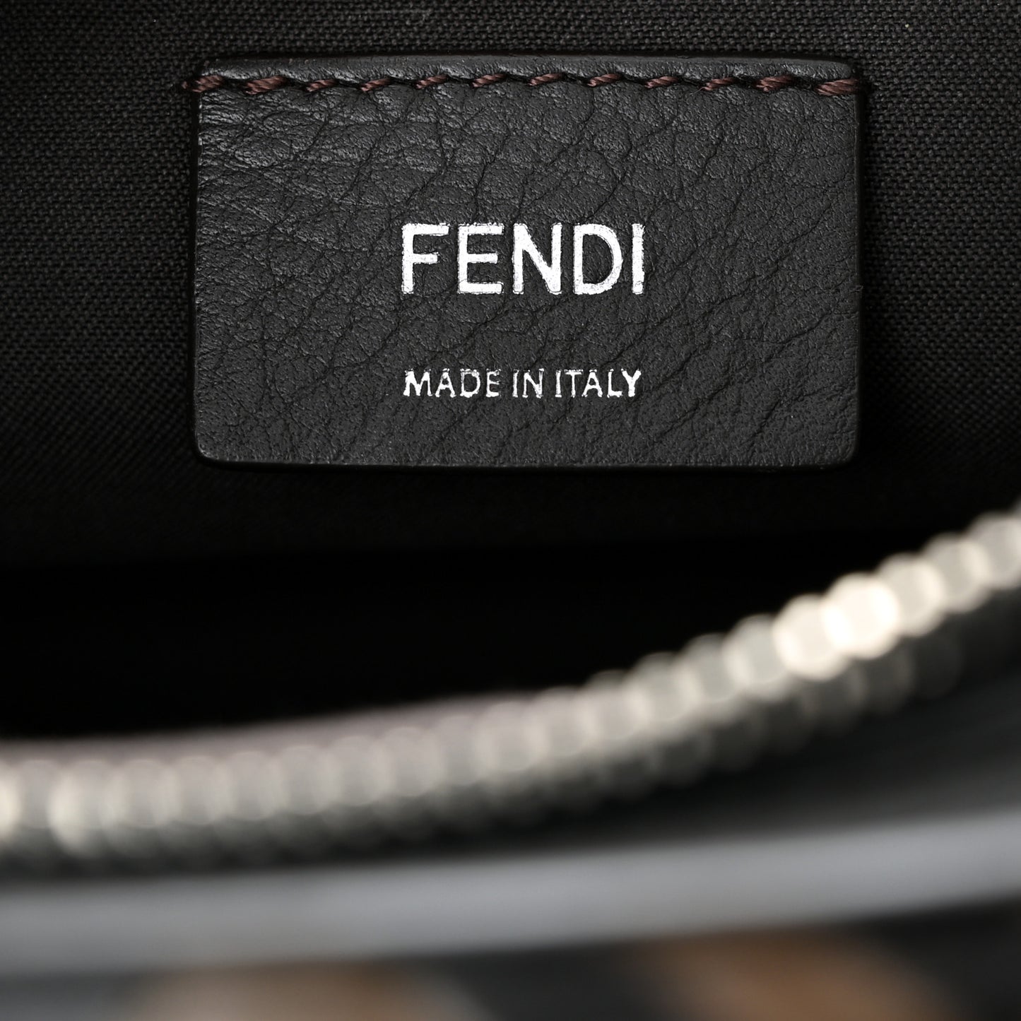 Vitello Dolce Bi-Color FF 1974 Embossed Mini By The Way Boston Bag Black Maya