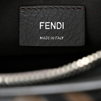 Fendi Vitello Dolce Bi-Color FF 1974 Embossed Mini By The Way Boston Bag Black Maya 6 of 11
