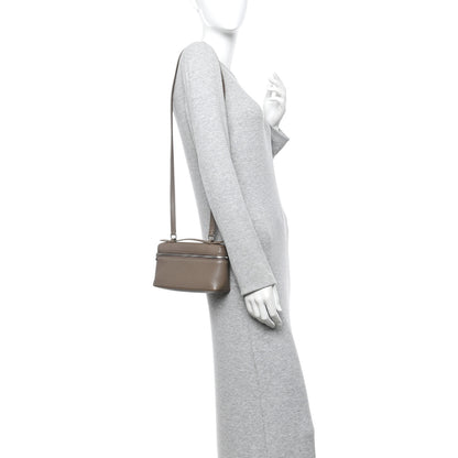 Loro Piana Grained Calfskin L19 Extra Pocket Pouch Warm Mastic 2 of 9
