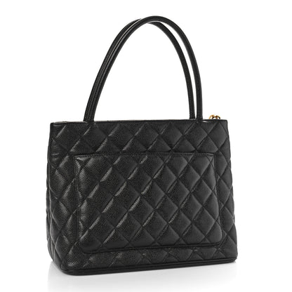 Chanel Caviar Quilted Medallion Tote Black 2 of 8