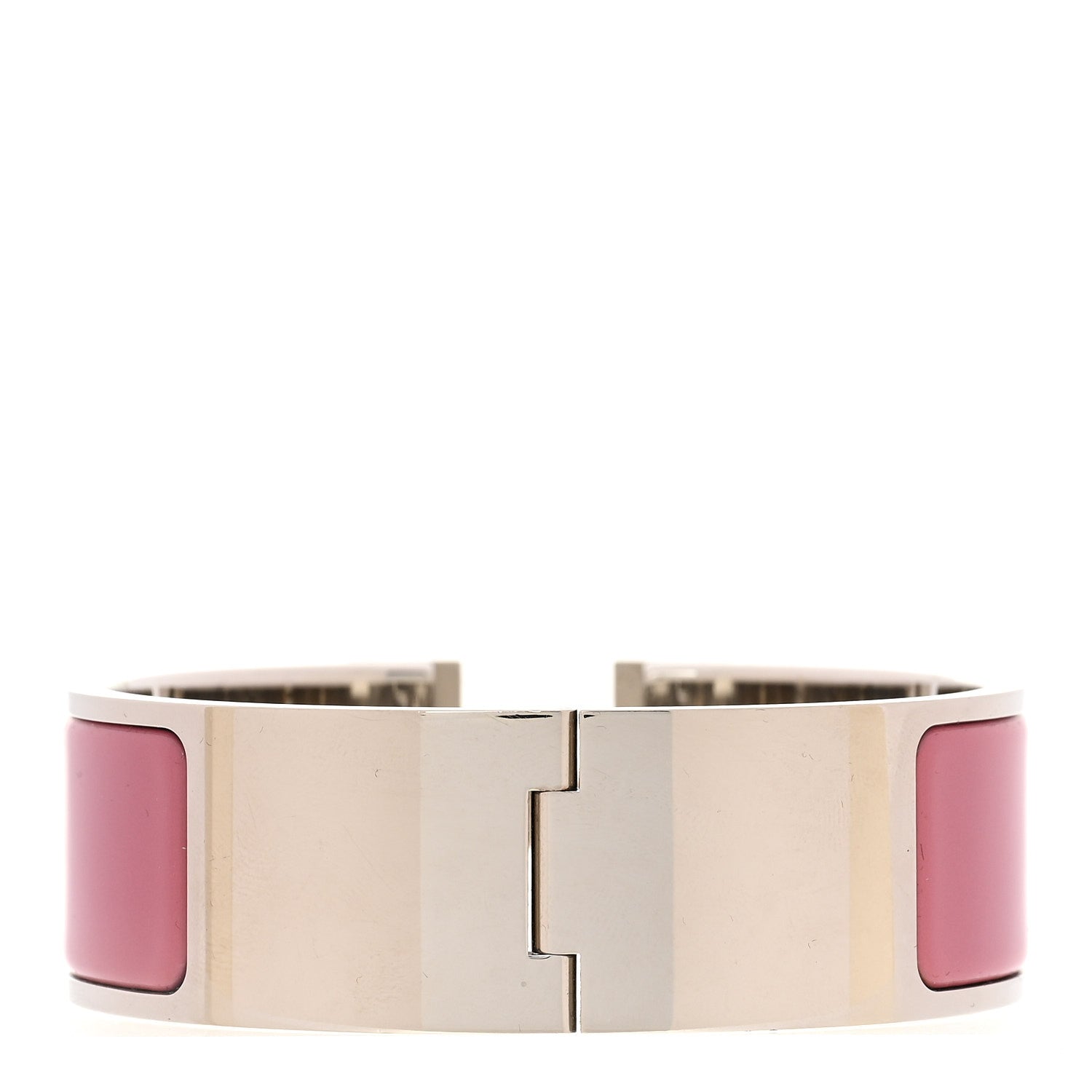 Hermes Enamel Wide Clic Clac H Bracelet PM Rose Delirium 3 of 4