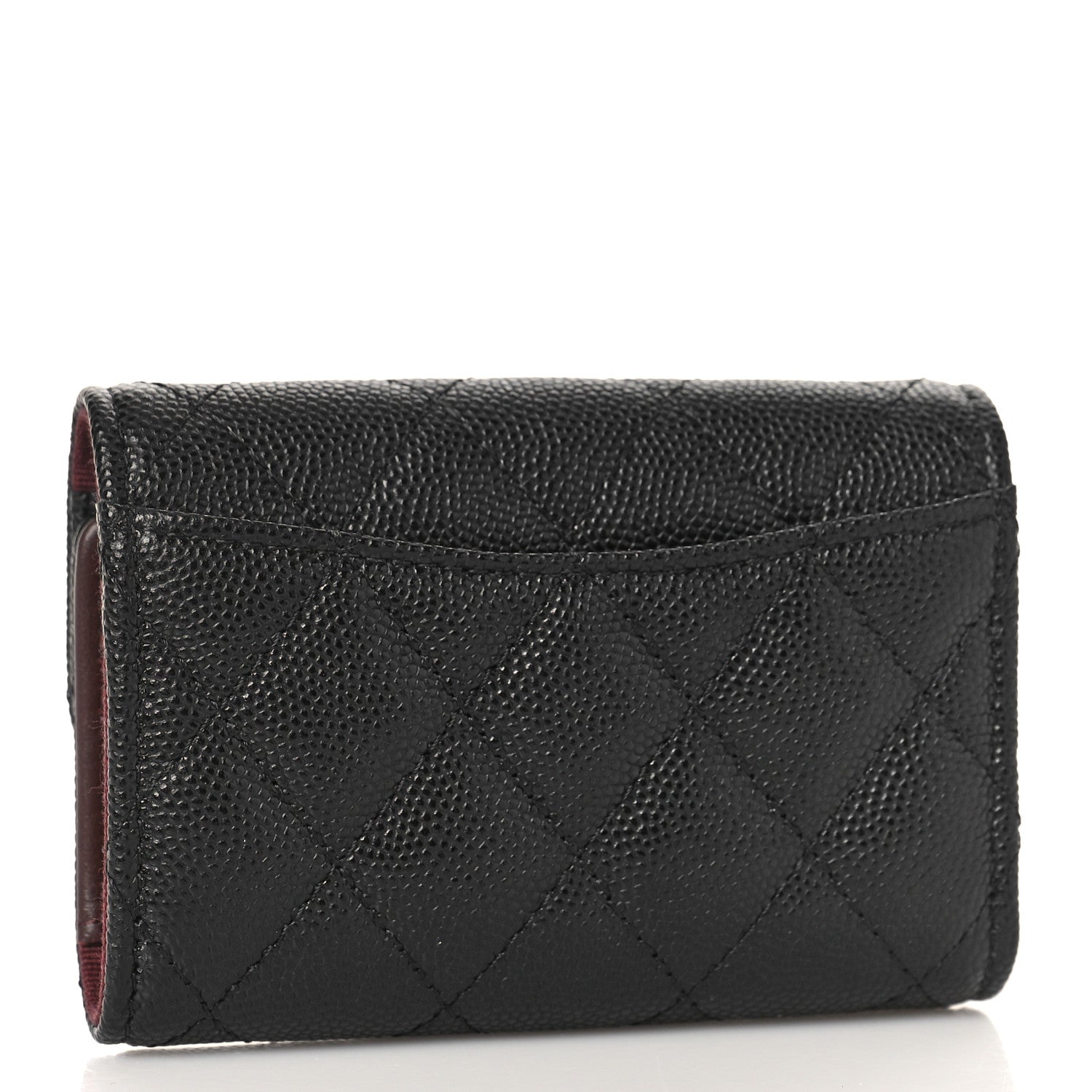 Chanel Caviar Quilted Classic 4 Key Holder Wallet Black 3 of 9