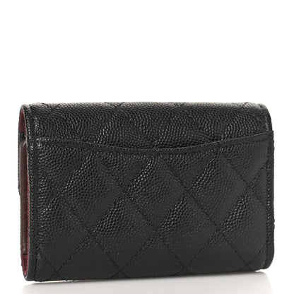 Chanel Caviar Quilted Classic 4 Key Holder Wallet Black 3 of 9