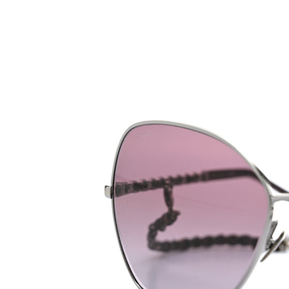 Chanel Metal Square Frame Chain Sunglasses 4274-Q Purple 5 of 7