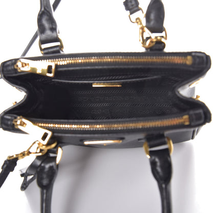 Prada Saffiano Lux Mini Galleria Double Zip Tote Black 5 of 11