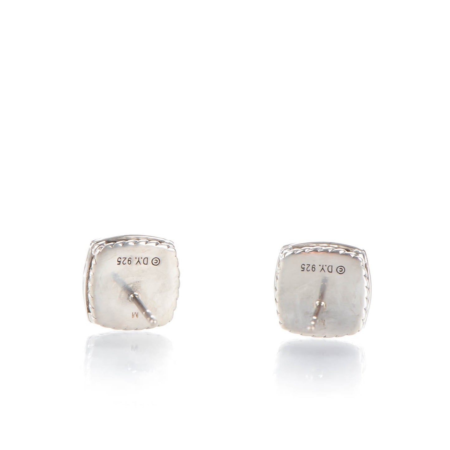 Sterling Silver Diamond Hematite 7mm Petite Albion Earrings