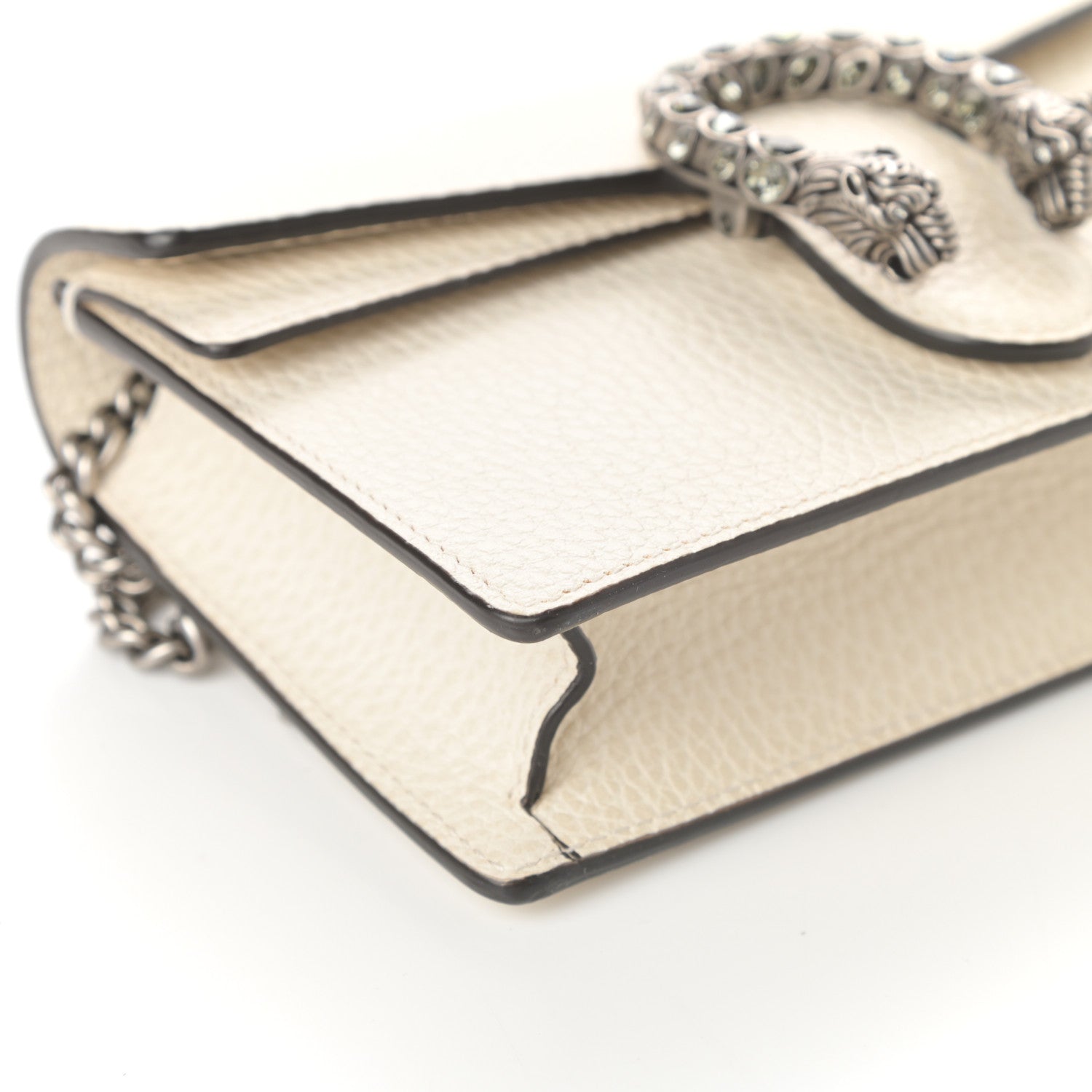Gucci Dollar Calfskin Crystal Super Mini Dionysus Shoulder Bag Mystic White Black Diamond 7 of 8