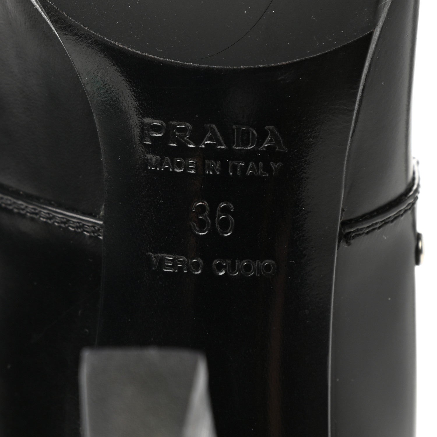 Prada Spazzolato Ankle Boots 36 Black 7 of 9