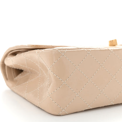 Chanel Patent Distressed Calfskin Quilted 2.55 Reissue 225 Flap Beige 9 of 13