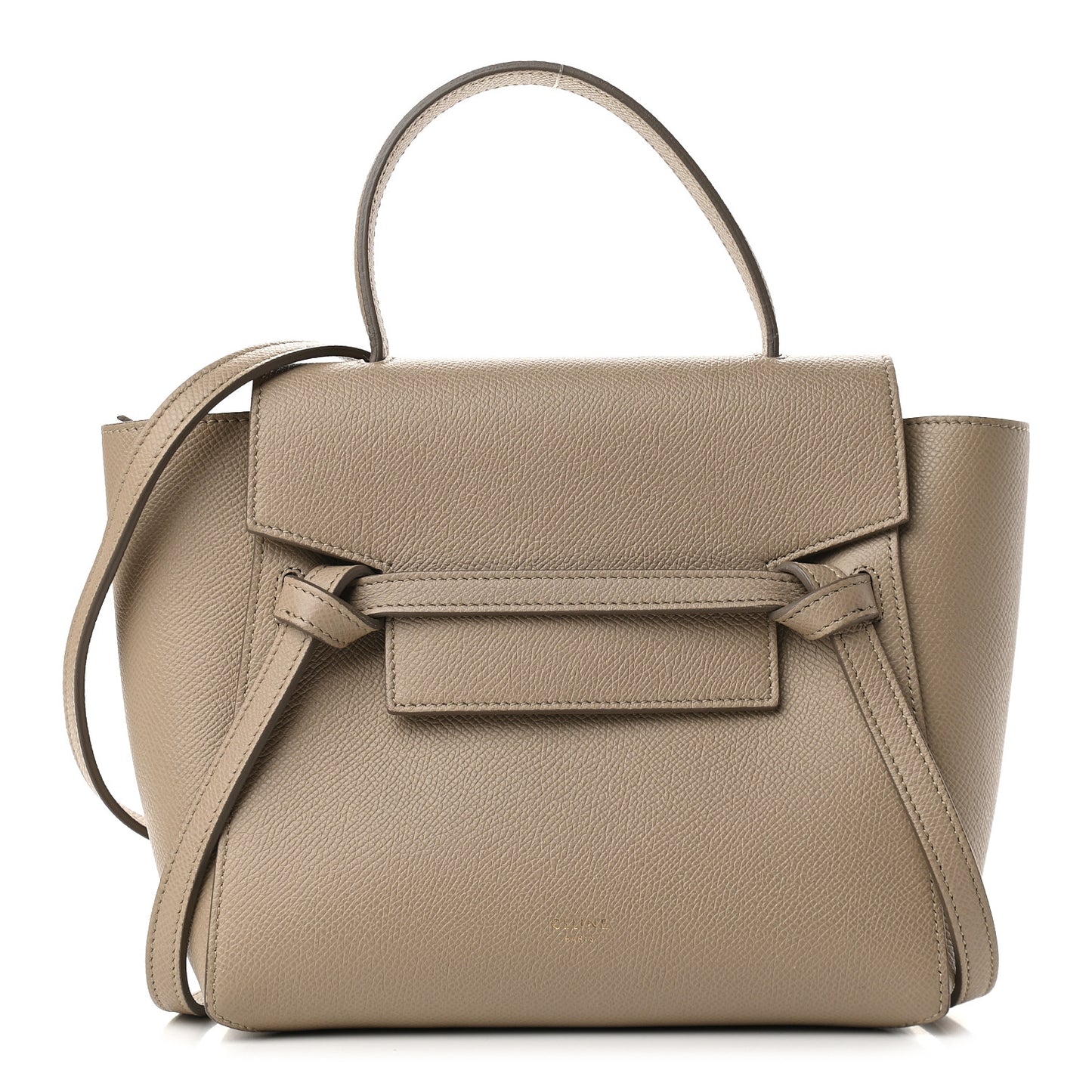 Grained Calfskin Nano Belt Bag Light Taupe