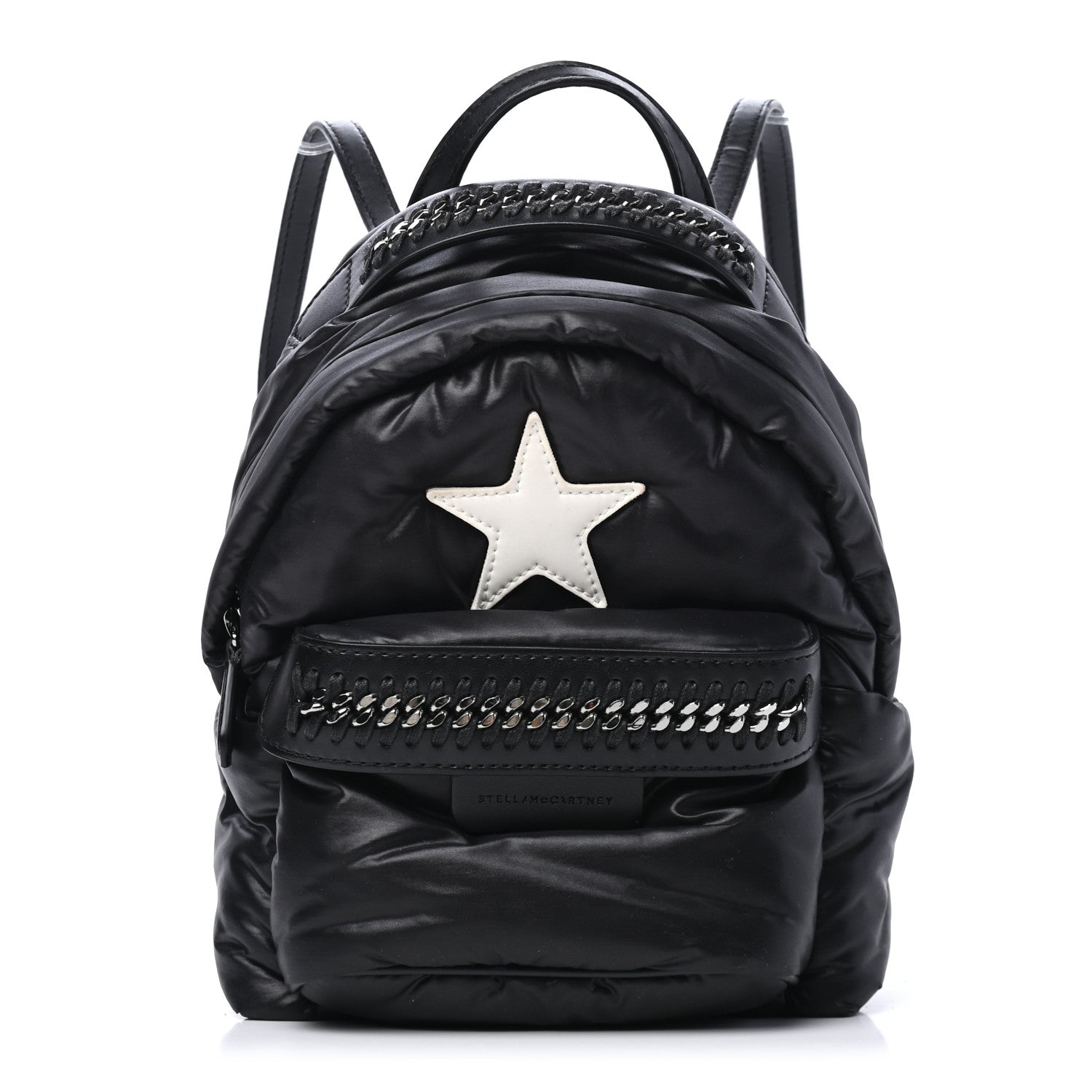 Stella McCartney Polyamide Falabella Go Star Backpack Black White 1 of 5