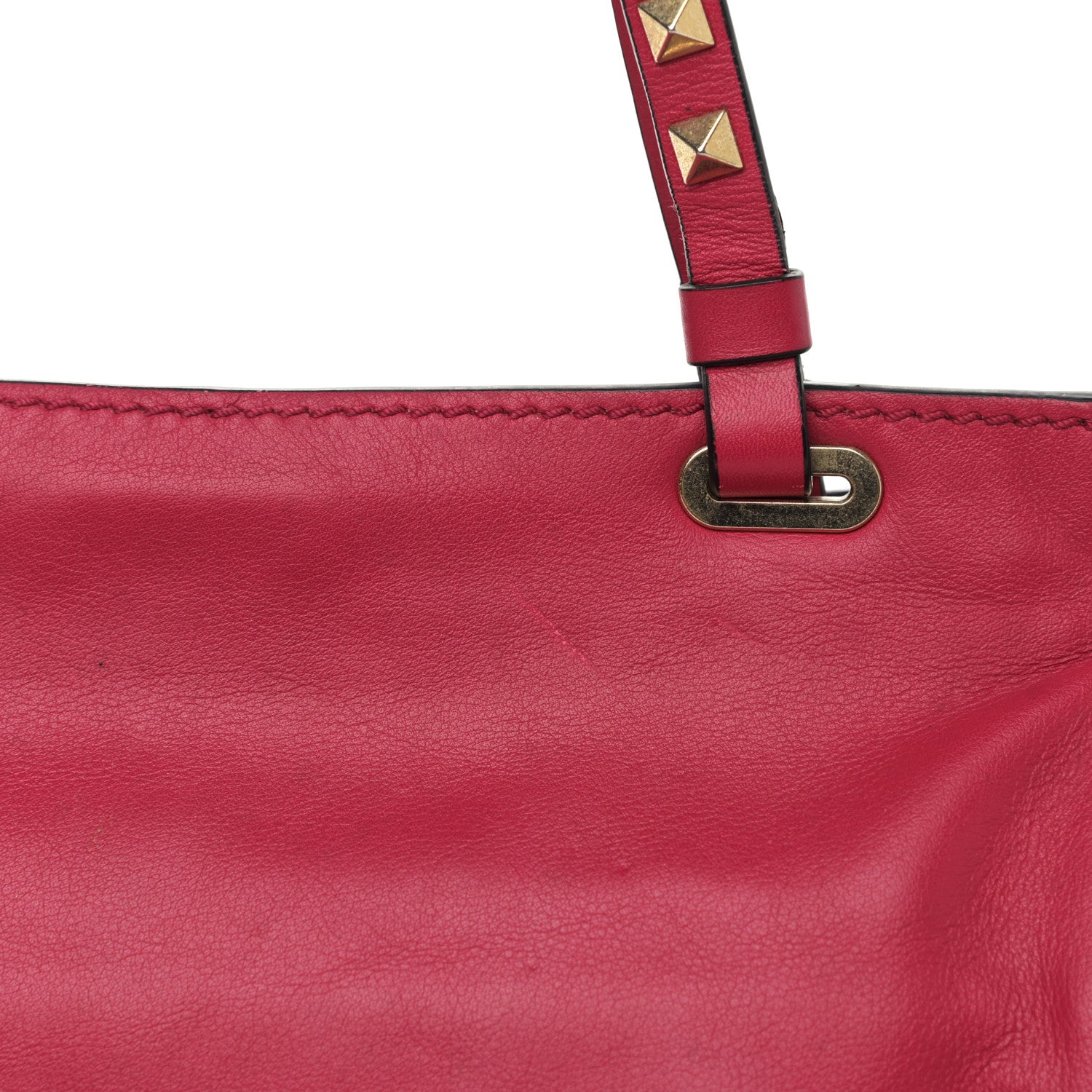 Valentino Garavani Vitello Small Rockstud Tote Cyclamin 14 of 14