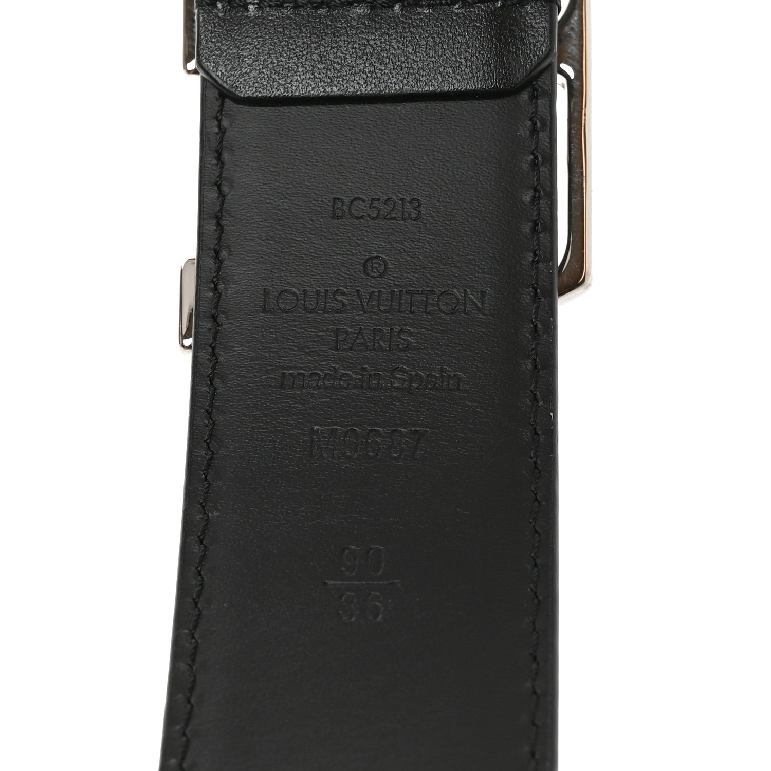 Louis Vuitton Calfskin 35mm LV Skyline Belt 90 36 Black 4 of 4