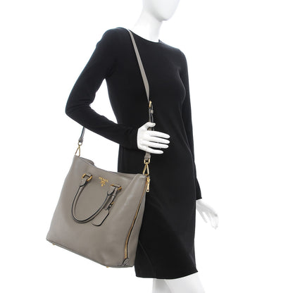 Prada Vitello Phenix Side Zip Tote Argilla 2 of 9