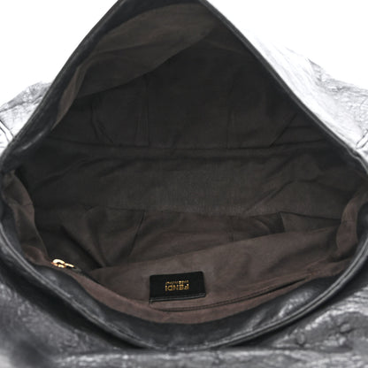 Fendi Crinkled Lambskin Mia Shoulder Flap Black 5 of 11