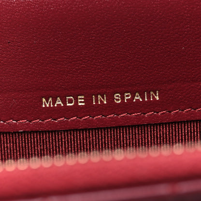 Chanel Lambskin Quilted Phone Holder Wallet on Removable Chain Burgundy 11 of 18