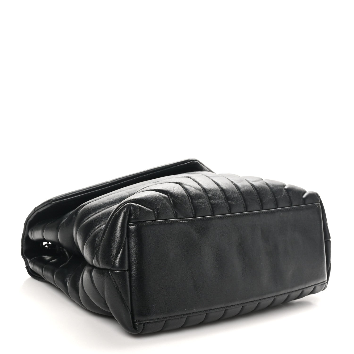 Saint Laurent Calfskin Y Quilted Monogram Monochrome Medium Loulou Chain Satchel Black 4 of 10