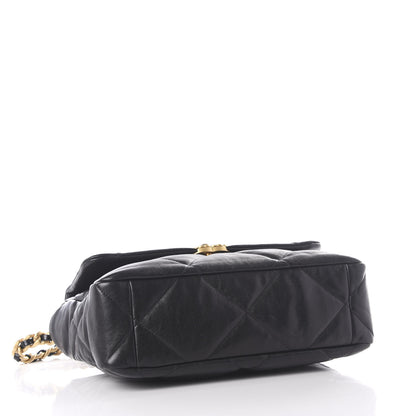 Chanel Goatskin Quilted Large 19 Flap Black 3 of 9