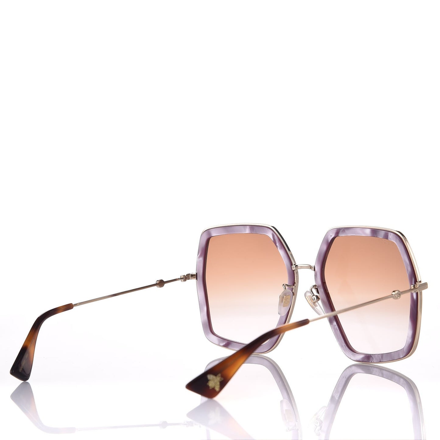 Acetate Oversize Square Frame GG0106S Sunglasses Purple