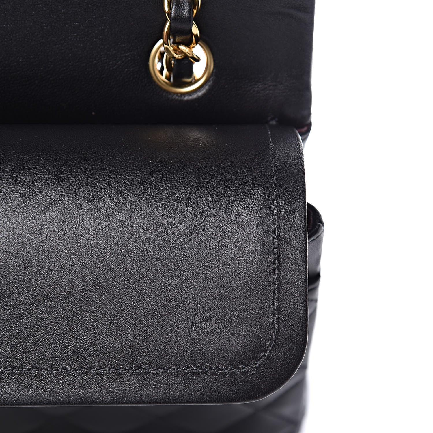 Chanel Lambskin Quilted Medium Double Flap Black 11 of 14
