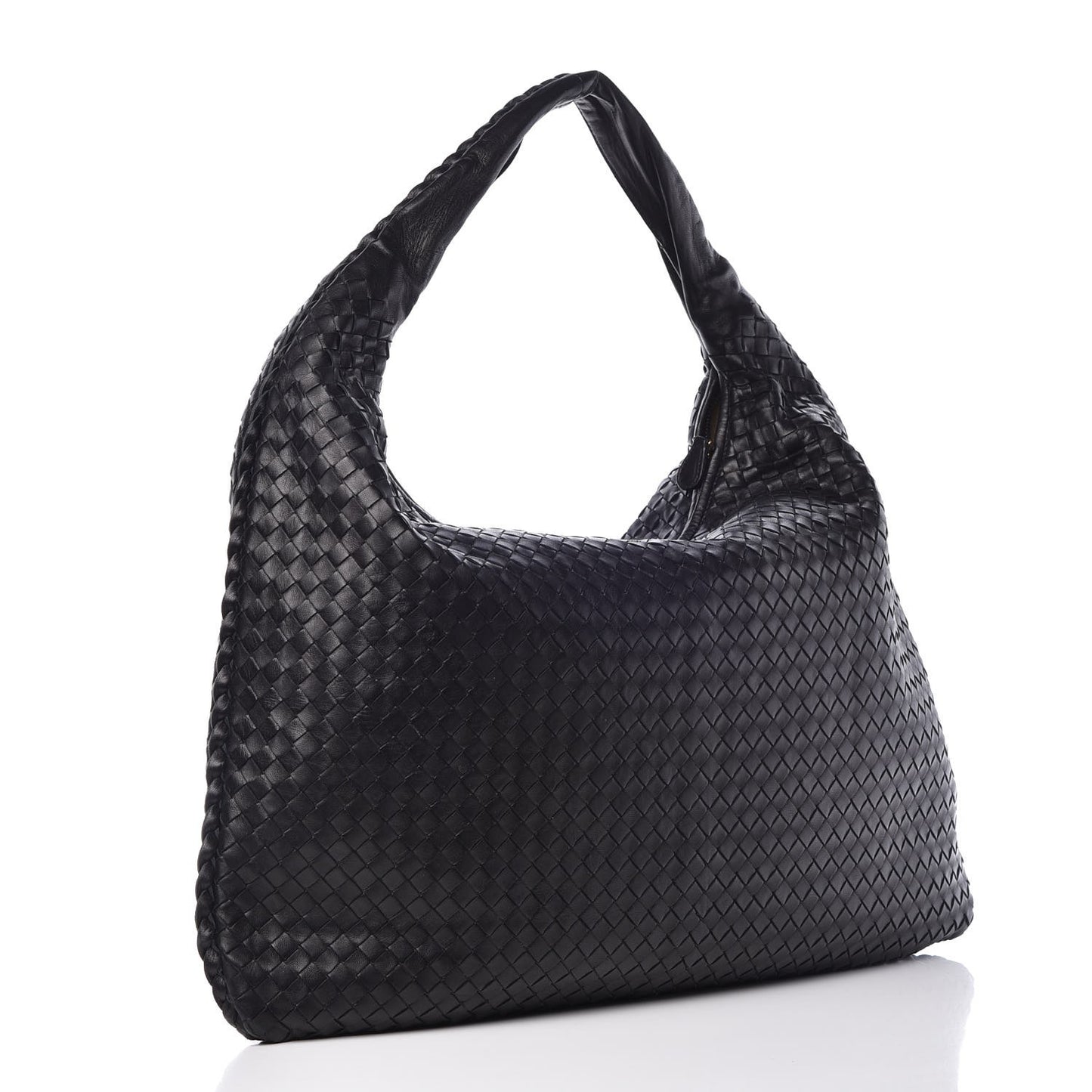 Nappa Intrecciato Maxi Veneta Hobo Nero Black