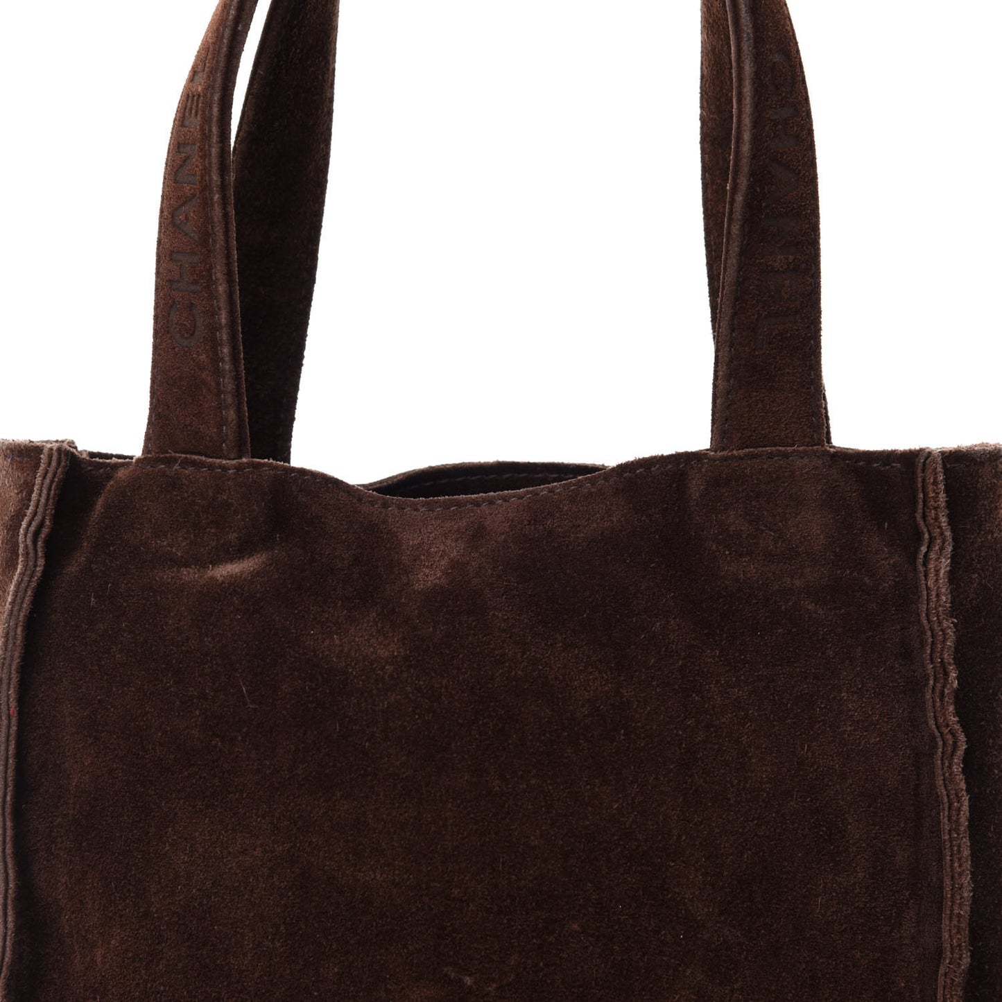 Suede Logo Tote Brown