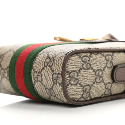 Gucci GG Supreme Monogram Web Mini Ophidia Messenger Brown 9 of 10
