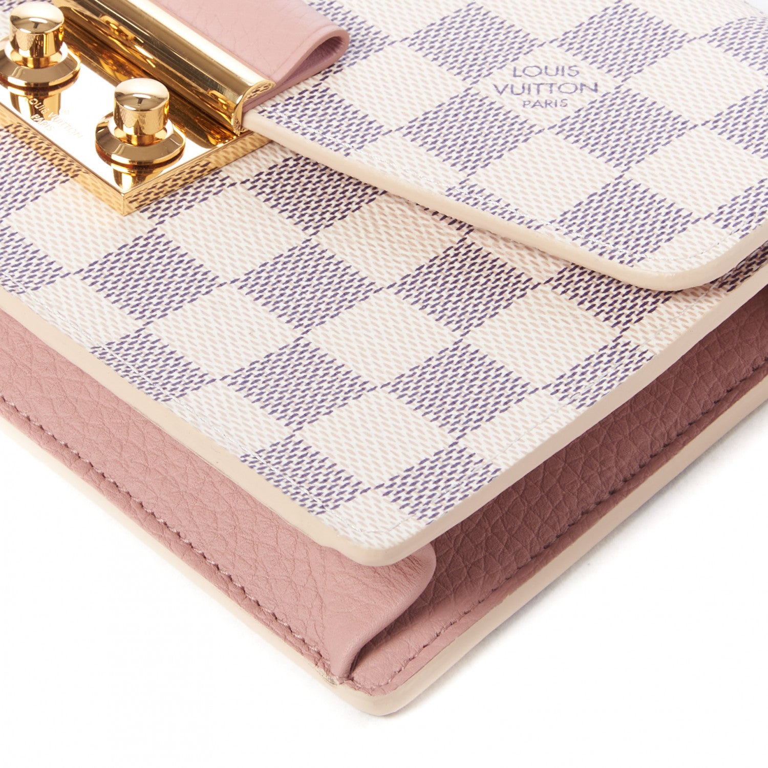 Louis Vuitton Damier Azur Croisette Chain Wallet Rose Ballerine 4 of 7