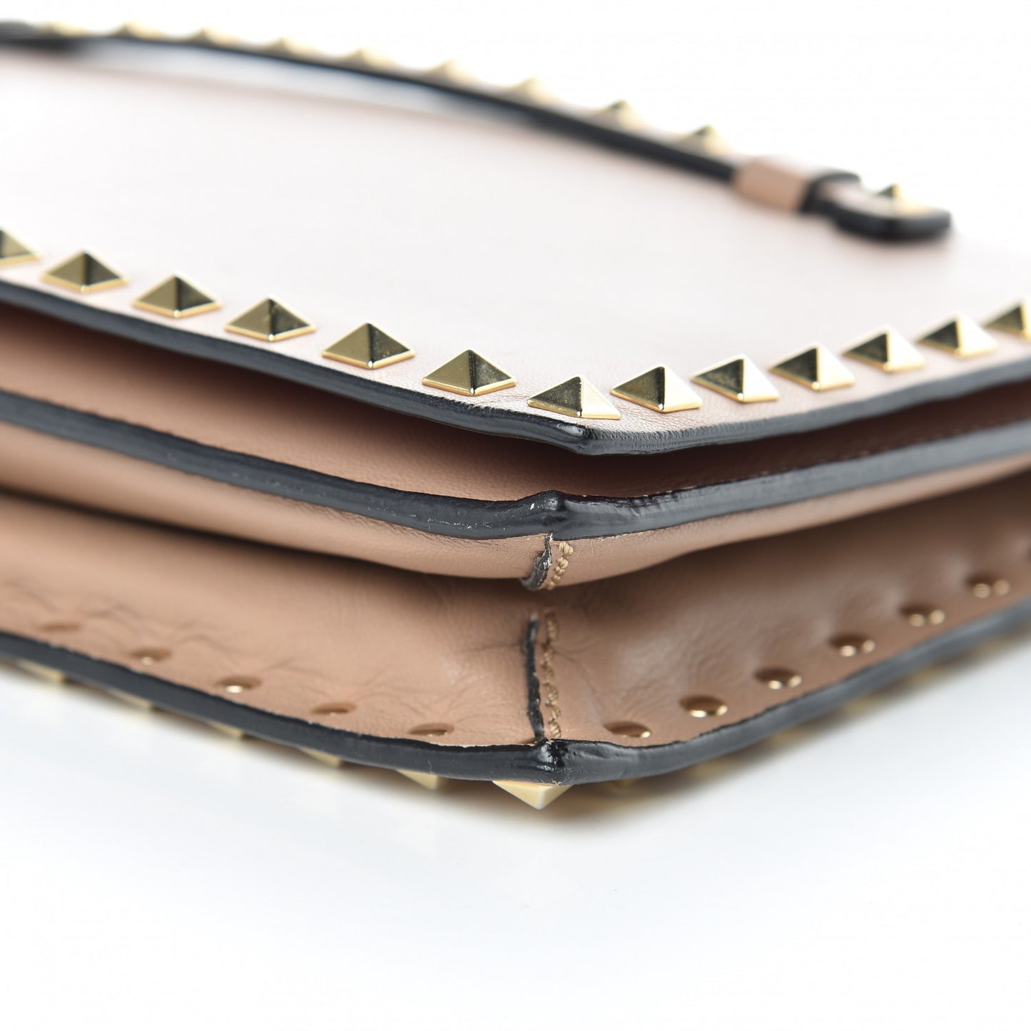 Nappa Rockstud Wristlet Clutch Alpaca