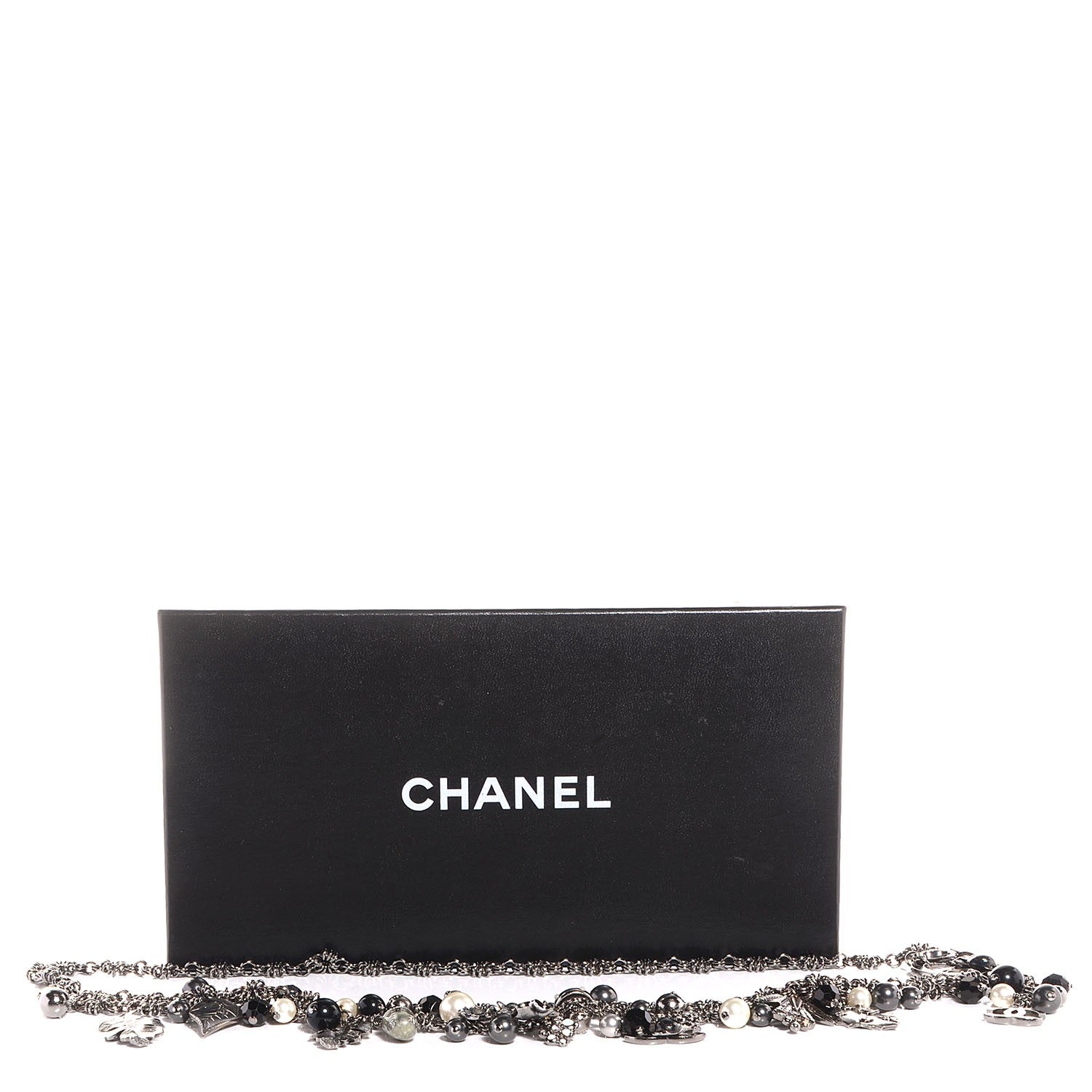 Chanel Pearl Beaded CC Belt Ruthenium Black 6 of 6