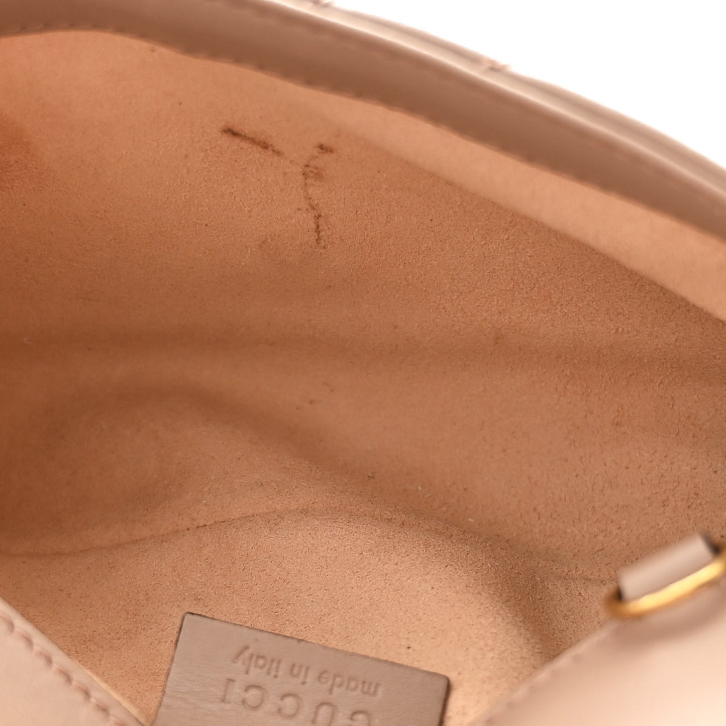 Calfskin Matelasse Super Mini GG Marmont Shoulder Bag Porcelain Rose