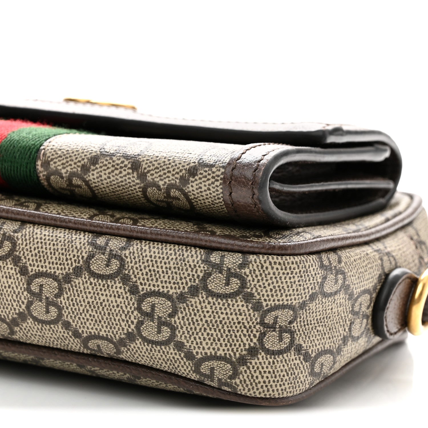 Gucci GG Supreme Monogram Web Mini Ophidia Bag Beige Ebony 10 of 12