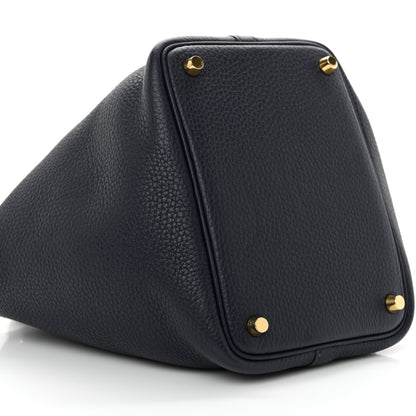 Hermes Taurillon Clemence Picotin Lock 18 PM Bleu Nuit 9 of 10