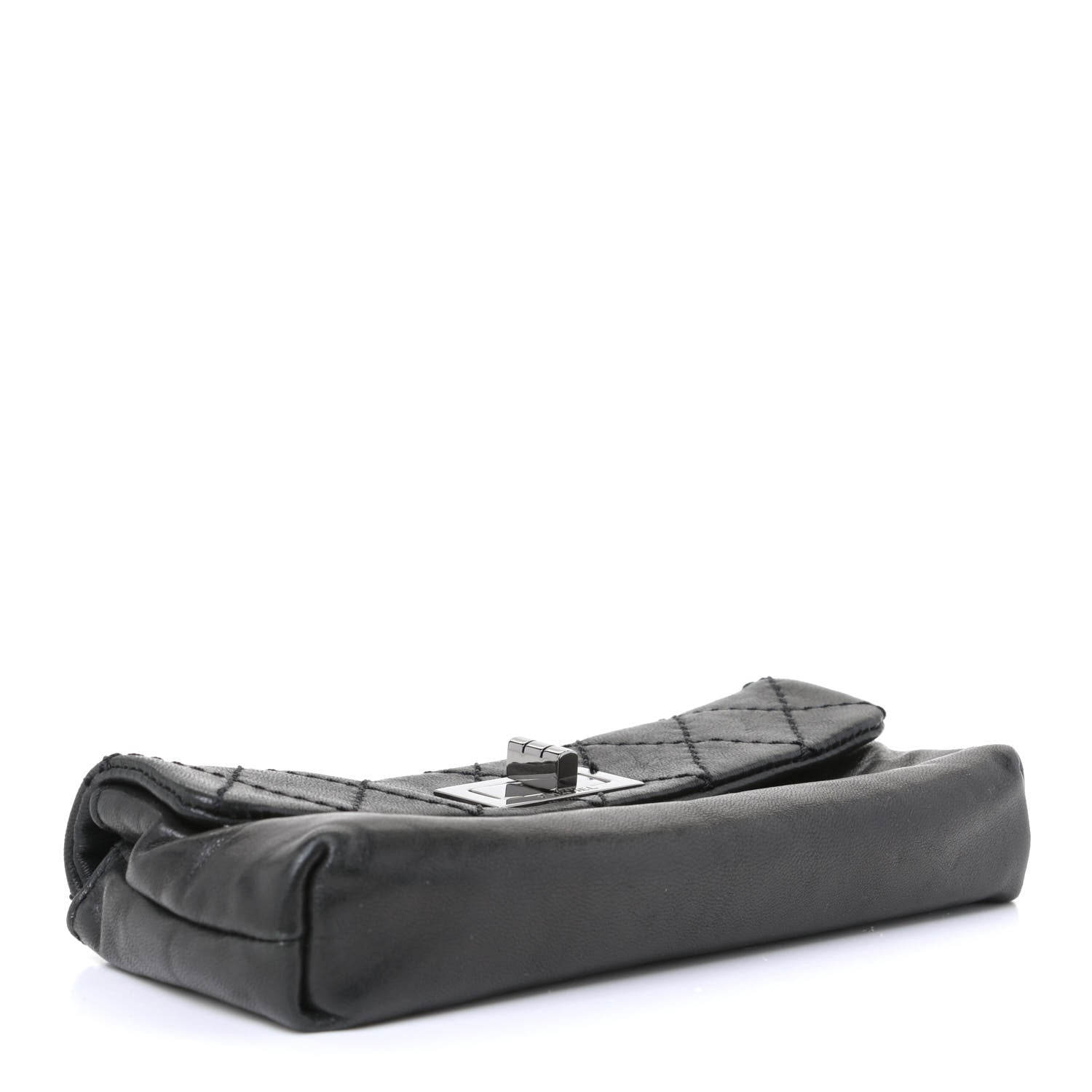 Chanel Lambskin Quilted 2.55 Reissue Pouch Black 3 of 4