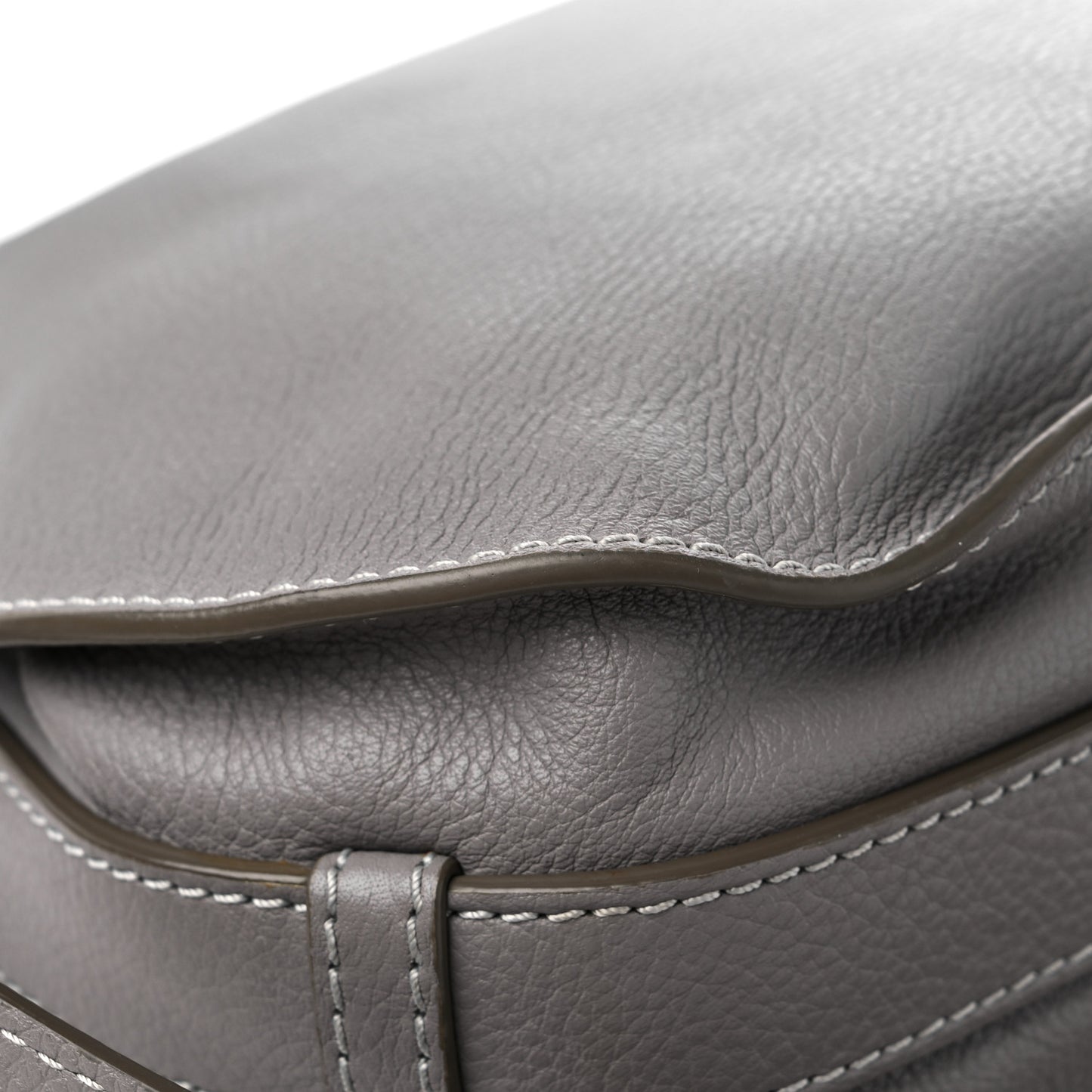 Calfskin Medium Marcie Round Crossbody Bag Cashmere Grey
