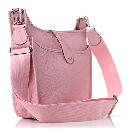Hermes Taurillon Clemence Evelyne III PM Rose Sakura 3 of 9