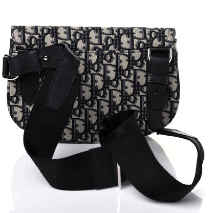 Christian Dior Oblique Saddle Messenger Pouch Beige Black 11 of 11