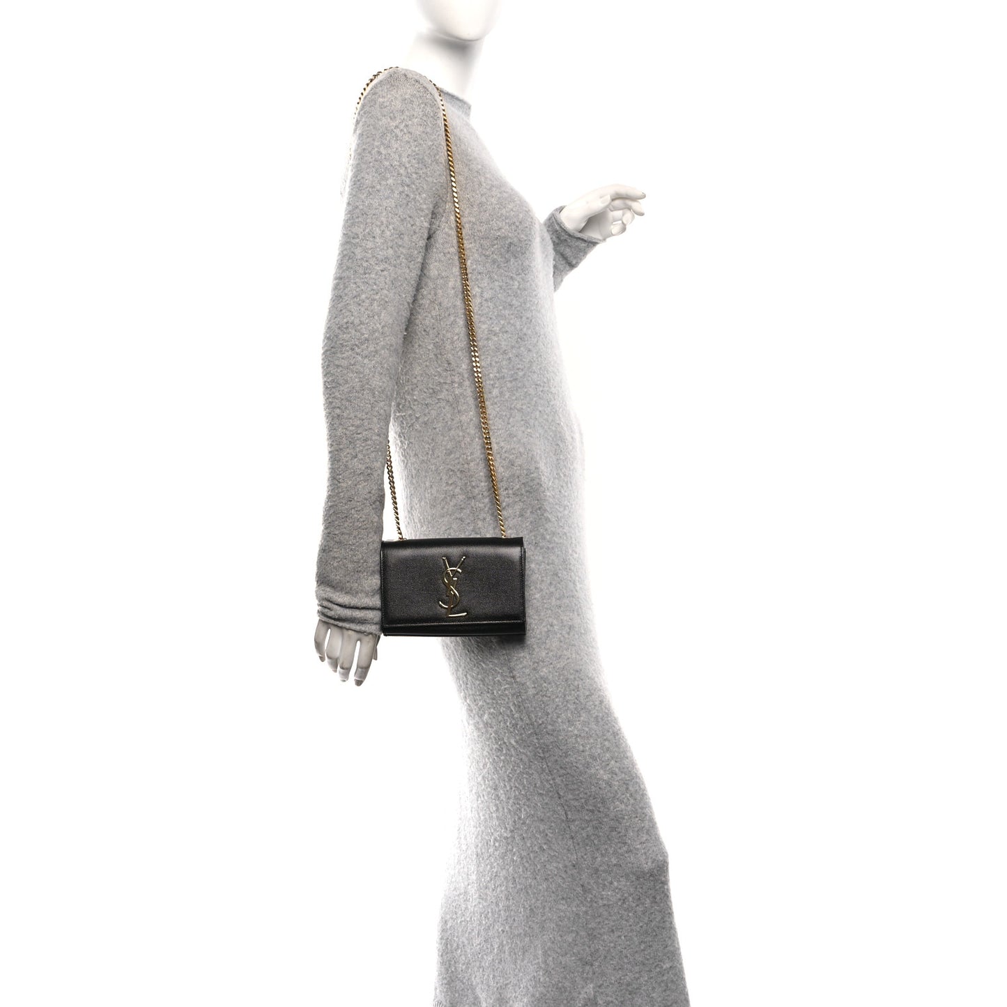 Grain De Poudre Small Monogram Kate Satchel Black