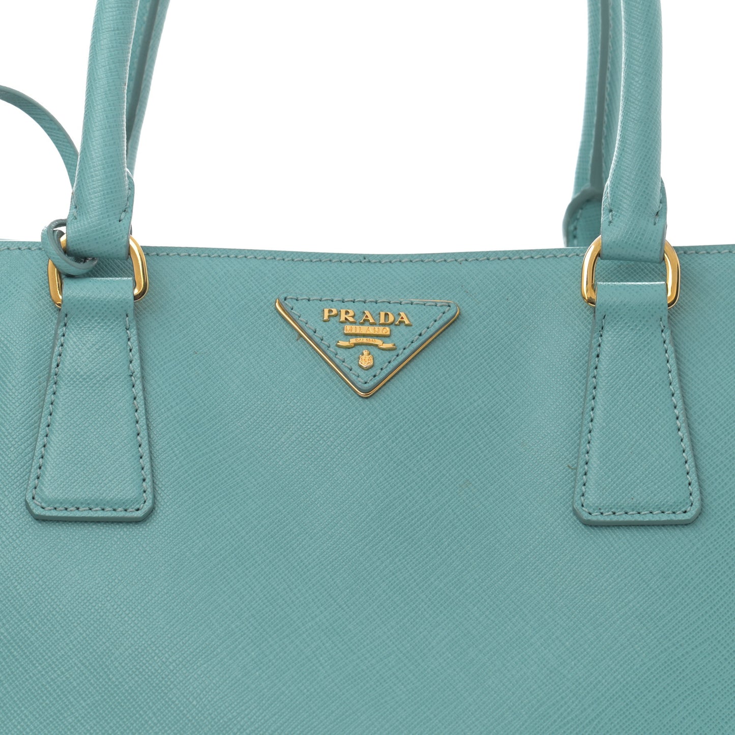 Saffiano Medium Galleria Double Zip Tote Turchese