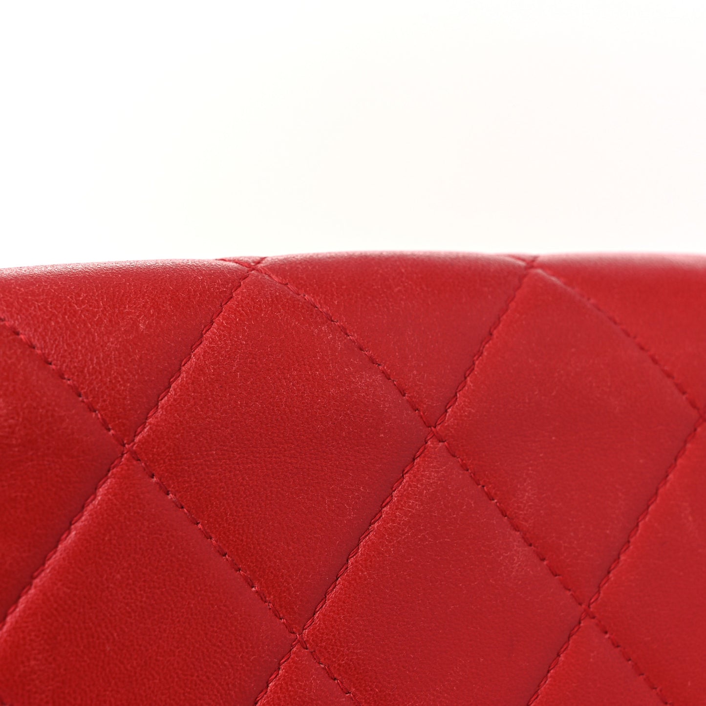 Lambskin Quilted Large Golden Class Flap Red