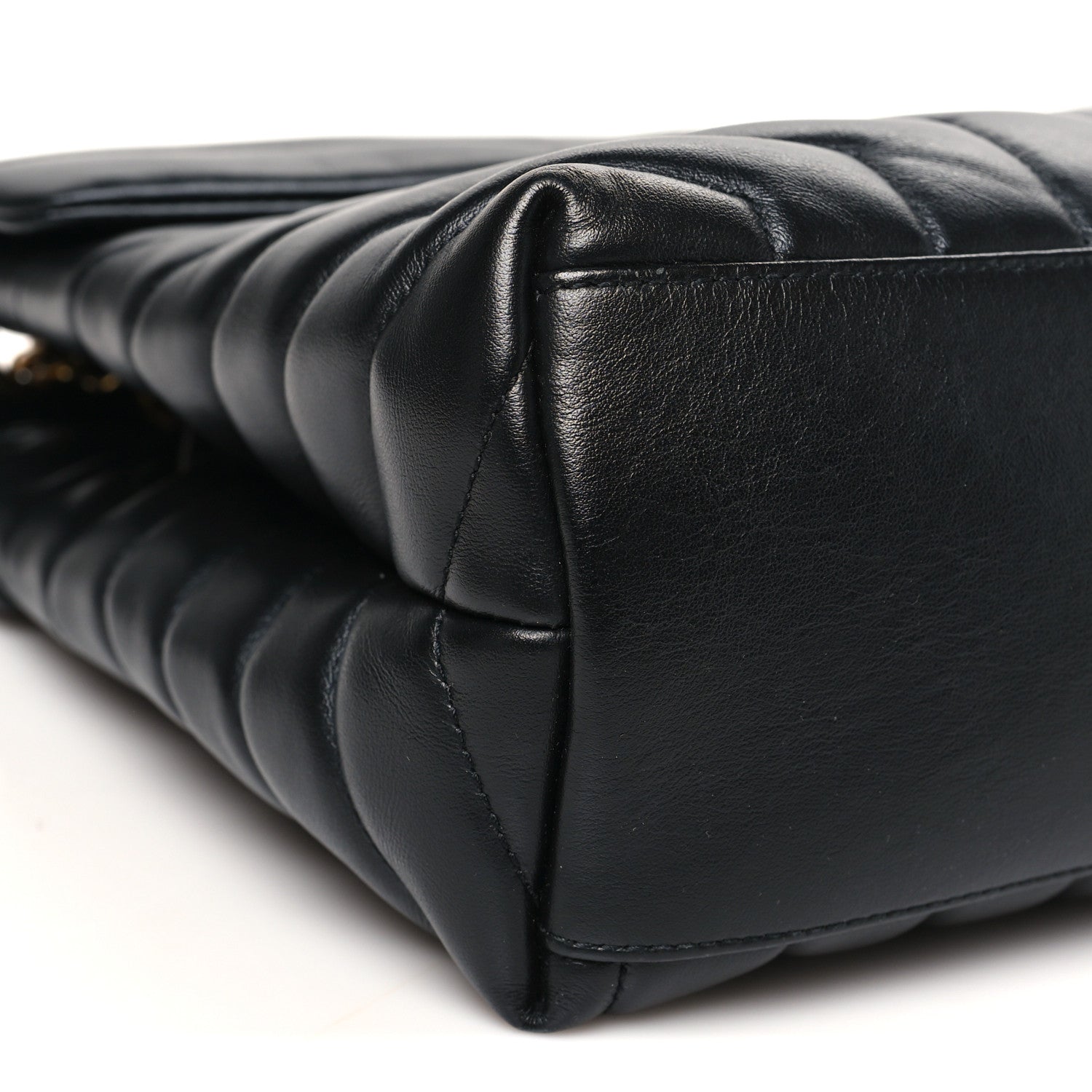 Saint Laurent Calfskin Y Quilted Monogram Medium Loulou Chain Satchel Black 8 of 9