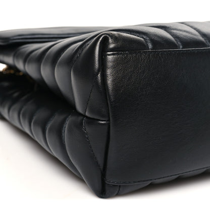 Saint Laurent Calfskin Y Quilted Monogram Medium Loulou Chain Satchel Black 8 of 9