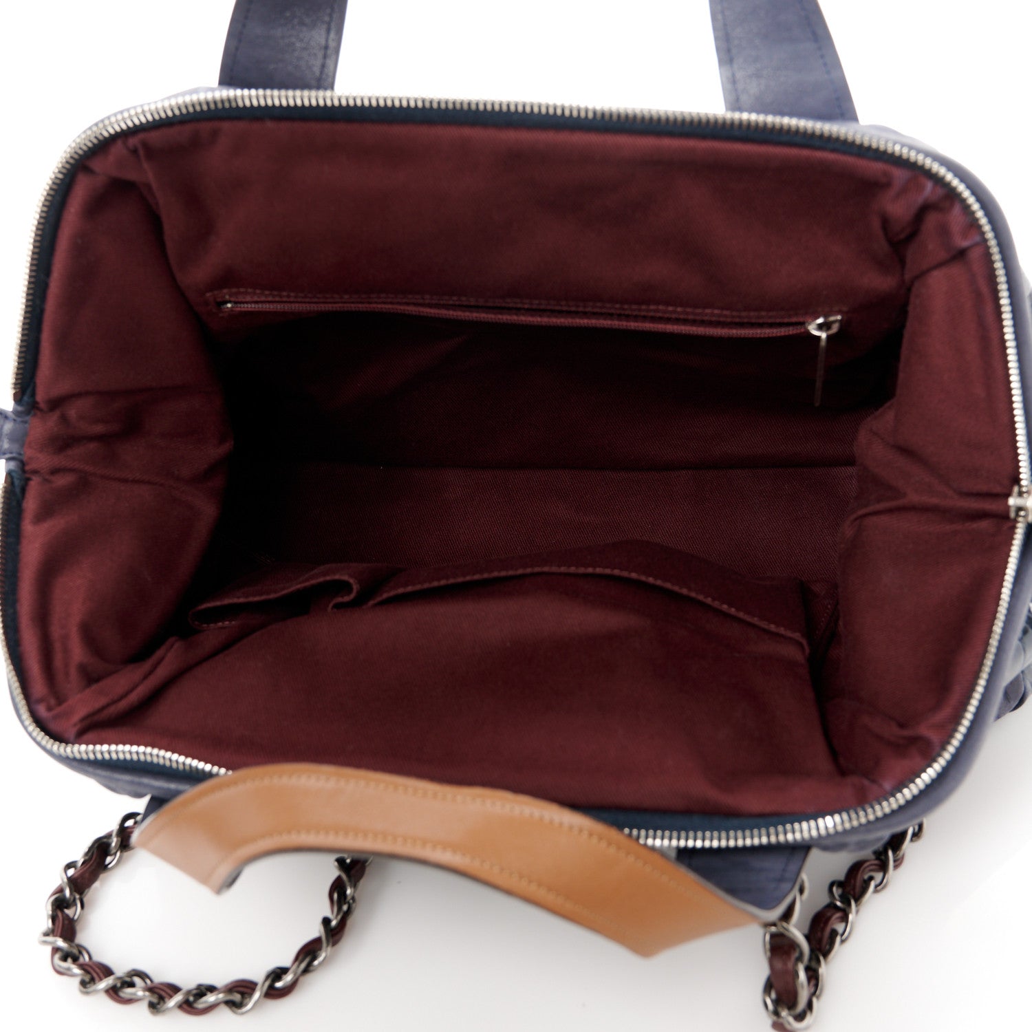 Chanel Iridescent Calfskin Quilted Large In The Mix Tote Navy 5 of 10