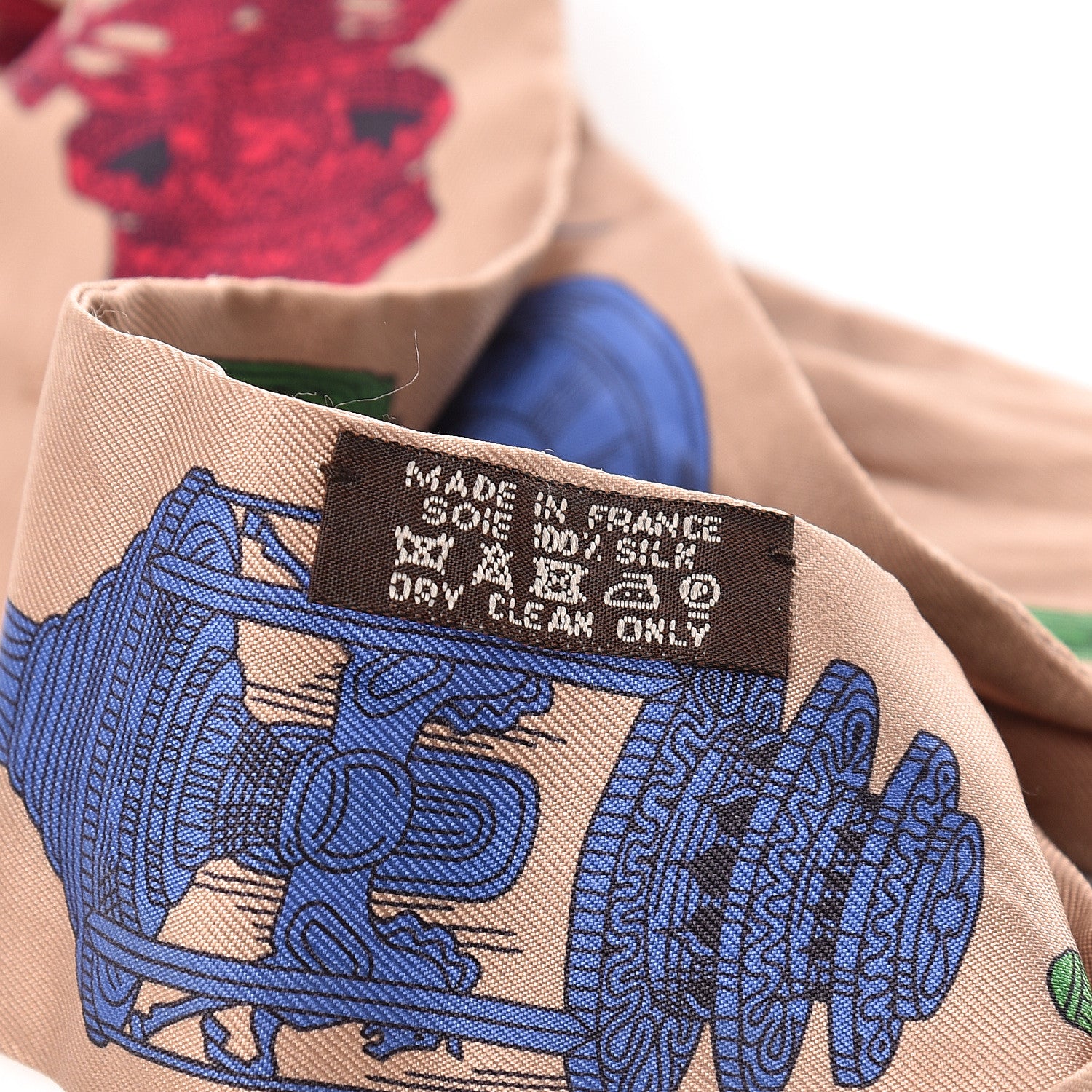 Hermes Silk Merveilleuses Lanternes Twilly Beige Vert Rouge 3 of 5